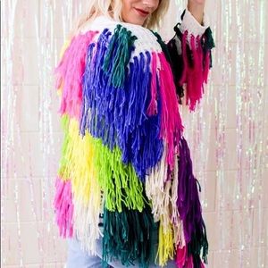 Rainbow Fringe Cardigan 🌈